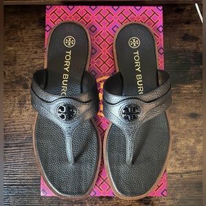 Tory Burch Black and Brown Sandals